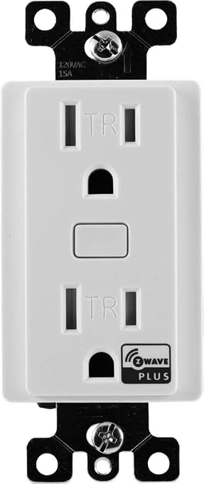 iDevices IDEVZ08W ZWave Enabled RF Single Controlled Tamper Resistant Receptacle by Unknown