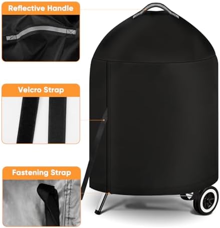 iCOVER Grill Cover for Weber 22 Inch Charcoal Kettle- Heavy Duty Waterproof BBQ - Image 2