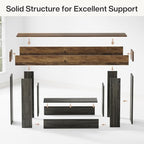 Tribesigns 63" Console Table, 2-Tier Entryway Table - Image 4