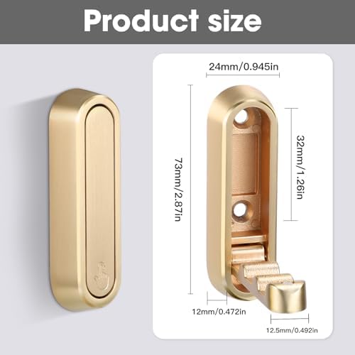 Foldable Wall Hook, 4 Pack, Screw Mounted, Heavy Duty Coat Hooks - Image 6