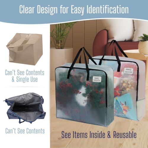 VENO 5 Pack Summer Wreath Storage Bag, Christmas Decoration Garland Container - Image 4