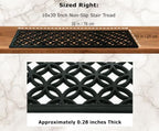 Stair Treads — 6 Pack 10x30 inch Lattice Links Rubber Stair Mats - Image 3