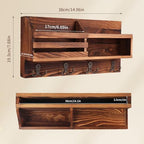 Solid Wood Key and Mail Holder for Wall - Image 3