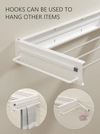 JOOM Wall Mounted Clothes Drying Rack, 31.5 Inch Foldable Rack - Image 6