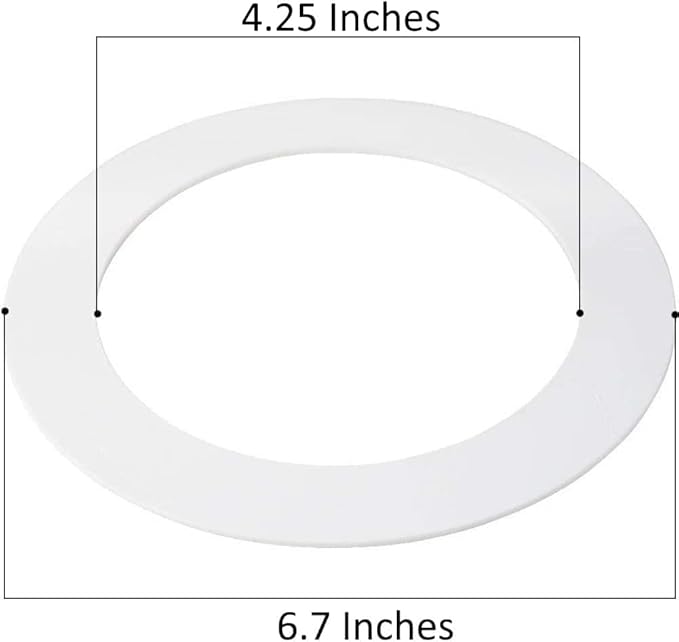 6 Pack Matte White Goof Trim Ring - Image 4