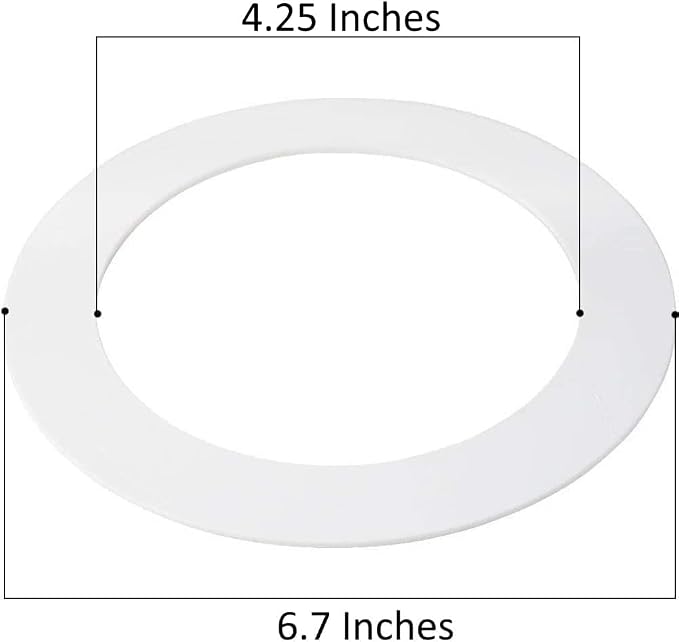 8 Pack Matte White Goof Trim Ring - Image 3