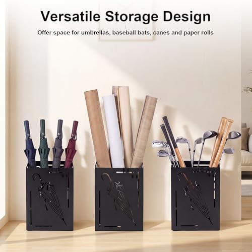 Goplus Metal Umbrella Holder, Indoor Umbrella Stand Freestanding - Image 6