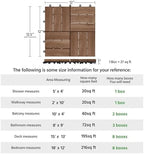 Yaheetech 108PCS Acacia Wood Deck Tiles Interlocking Patio Flooring - Image 3