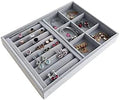 Gray Velvet Stackable Organizer Premium Quality Stackable Tray by SVEADISPLAY