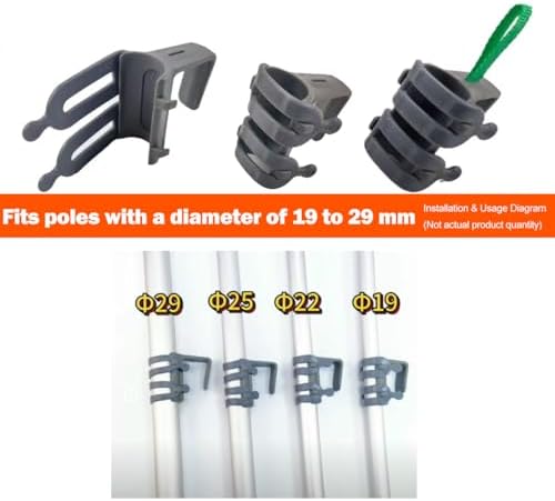 Broom and Mop Organizer for Cleaning Cart Wall Hanging Broom Holder - Image 3
