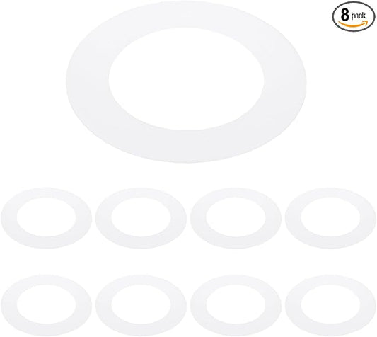 PATIKIL 3.2" ID 4.9" OD Plastic Trim Ring, Translucent Matte White by PATIKIL