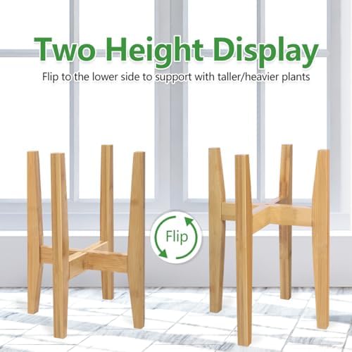 Rnined Plant Stand Indoor, Bamboo Plant Shelf, Adjustable Corner Plants Flower - Image 4