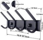 WEBI Coat Rack Wall Mounted, 4 Coat Hooks - Image 2