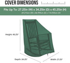 Shine Company Weatherproof Outdoor Rocking Chair Cover, 100% Woven Polyester - Image 5