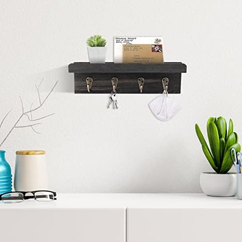 Key Holder Wall Mount, Farmhouse Wall Shelf - Image 2