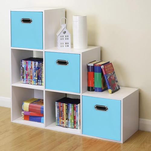 Black Foldable Storage Cubes Bins, Fabric Storage Box Cubes Organizer Baskets - Image 5