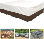 140D x 70W x 30H UV-proof Waterproof Furniture Patio Cover 520D beige brown two by XTREMECOVERPRO