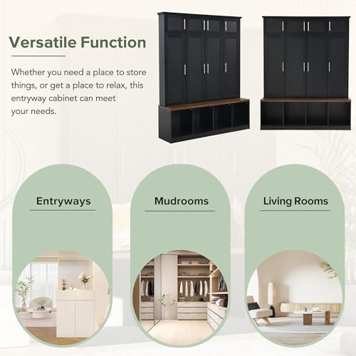 LUMISOL 4-in-1 Farmhouse Hall Tree - Image 5