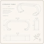 Tribesigns 79" Extra Long Console Table, Arched Entryway Table - Image 2