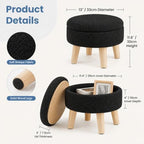 Simple Deluxe 13" Round Storage Ottoman - Image 3