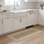 Artoid Mode Beige Absorbent Rectangle Non-Skid Doormat, Home Mats Non Slip - Image 5