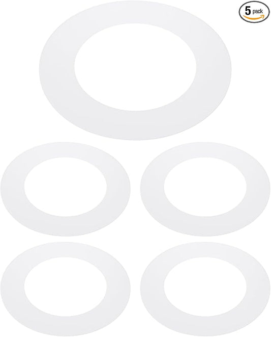 PATIKIL 4.3" ID 6.7" OD Plastic Trim Ring, Translucent Matte White by PATIKIL