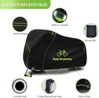Bike Cover for 2 Bikes Waterproof Outdoor, Ebike Cover Rain Sun UV Dust Wind - Image 3