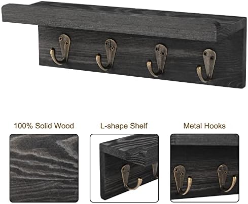 Key Holder Wall Mount, Farmhouse Wall Shelf - Image 3