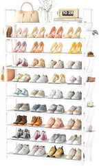 LUKYTOWER Sturdy Tall Shoe Rack 10 Tier Stackable Shoes Organizer by LUKYTOWER