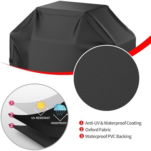 BBQ Grill Cover, Waterproof, Weather Resistant, Fade Resistant, - Image 3