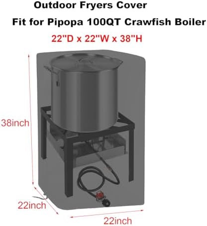 Outdoor Fryers Cover for Pipopa 100QT Crawfish Boiler 16" Skimmer - Image 2