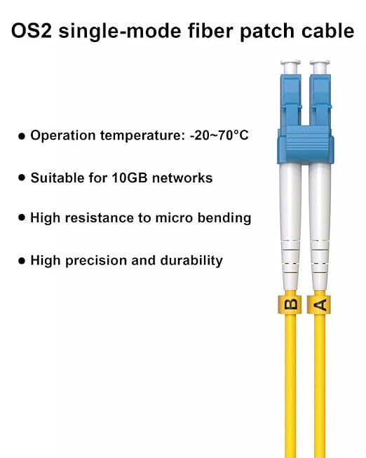 5M LC to LC Single Mode Fiber Patch Cable, 10 Pack OS2 LC to LC Fiber Patch - Image 9