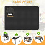 Under Grill Mat for Outdoor Grilling, 32 x 48 inches Double-Sided Fireproof - Image 2