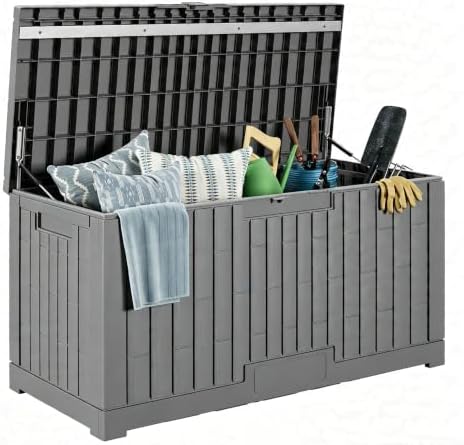 LAUSAINT HOME 100 Gallon Resin Deck Box, Package Delivery Box by LAUSAINTHOME