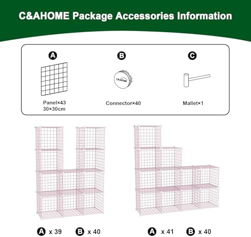 C&AHOME Wire Cube Storage, 12 - Image 7