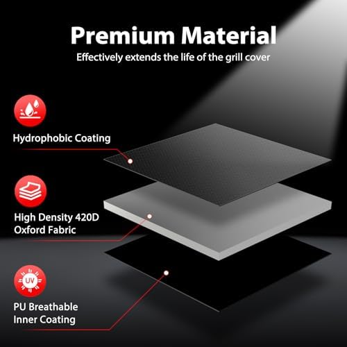 Topcrown Grill Cover for Outdoor Grill Waterproof BBQ Gas Grill Cover - Image 3