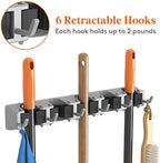 Lifewit Mop and Broom Holder Organizer Wall Hanging Mount, 2 Pack - Image 4