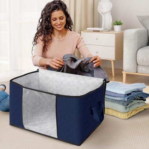 Fab totes 6 Pack Storage Bags for Clothes Blanket Storage Bins - Image 3