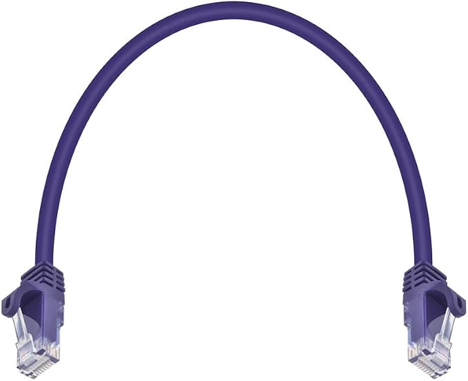 Monoprice Cat5e 1ft Purple Patch Cable UTP 24AWG 350MHz Pure Bare Copper - Image 4