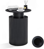 Fluted Side Table with Storage - Image 5