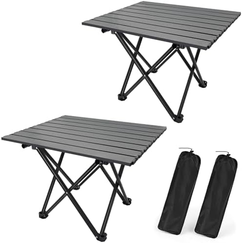 2 Pack Camping Table Foldable, Portable Folding Beach Table by Unknown