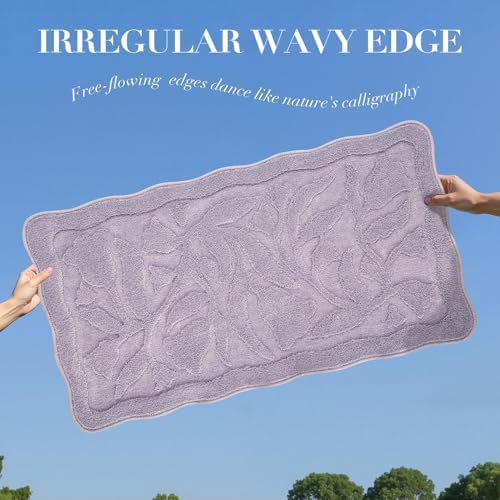 BSICPRO Large ‌Bathroom Rugs, 24x43 Floral Bath Mats - Image 3