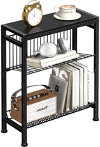 Narrow Side Table for Small Space, 3-Tier End Table by HOME