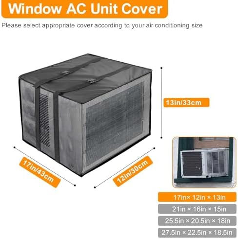 Demao Mesh Window AC Covers for Outside, Air Conditioner Cover for Outside Wall - Image 2