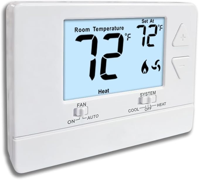 NonProgrammable Thermostat for Home, Single-Stage Systems, Digital by Miuputake