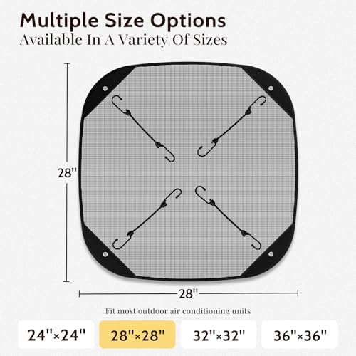 COSFLY Mesh AC Covers for Outside Units, Storage Bag, 28 x 28 Inches - Image 2