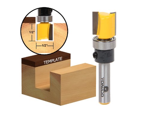 YONICO Router Bits Pattern Bit Flush Trim Set 4 Bit 1/2-Inch Diameter 1/4-Inch - Image 4