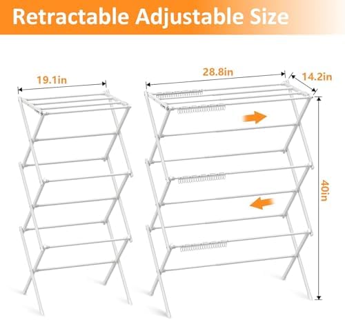 2PCS Foldable Drying Rack Clothing - Image 2