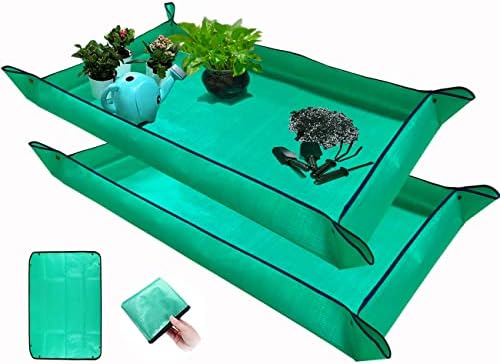 2 PCS Plant Repotting Mat for Indoor Plants, Portable Potting Mat Gardening by BIUWING