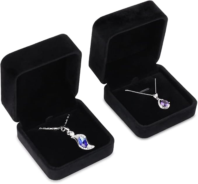 2Pcs Classic Velvet Necklace Box - Image 2